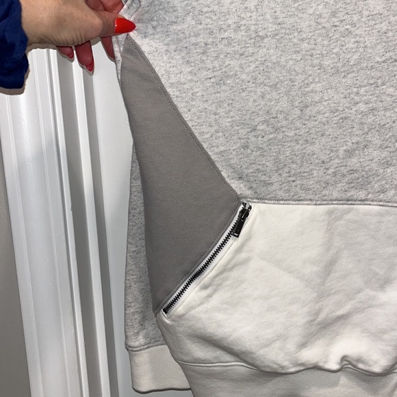 Calvin Klein NWT Sweatshirt WHITE WASH heather Denim Active Activewear Large L - Picture 3 of 10